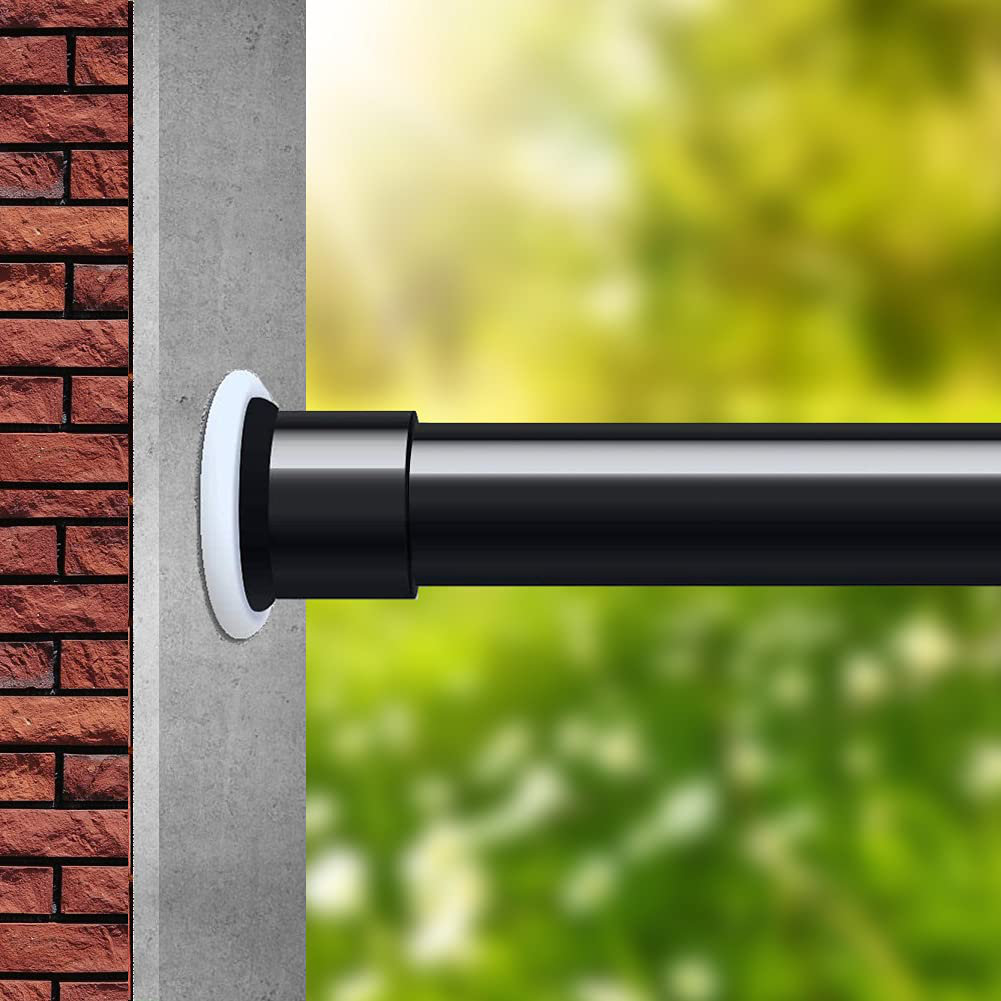 Red Barrel Studio® Room Divider Tension Rod, AdjustableLong Spring Outdoor Tension Curtain Rods