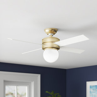 Sonnet Satin Brass Fan | Wayfair