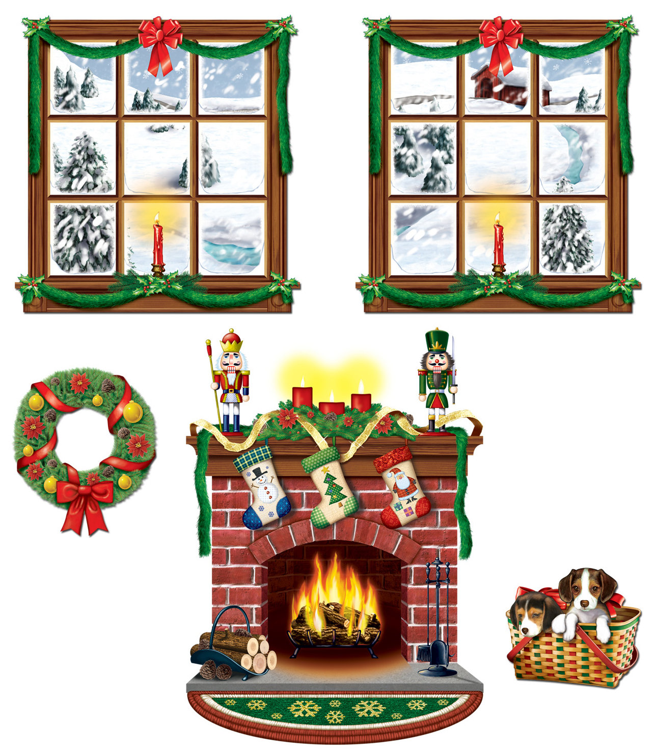 The Holiday Aisle® 5 Piece Indoor Christmas Decor Prop Set & Reviews