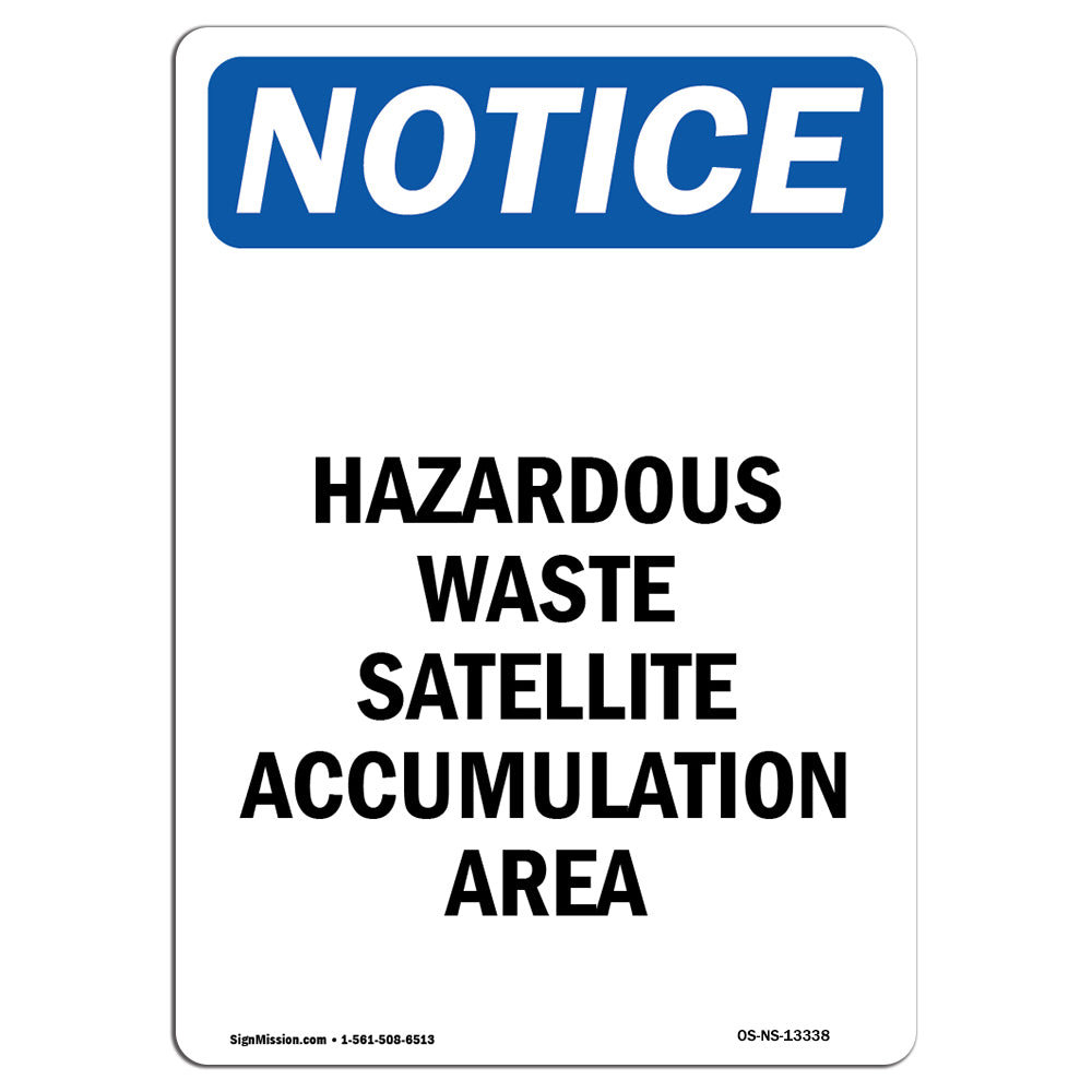 SignMission Hazardous Waste Satellite accumulation Sign Wayfair
