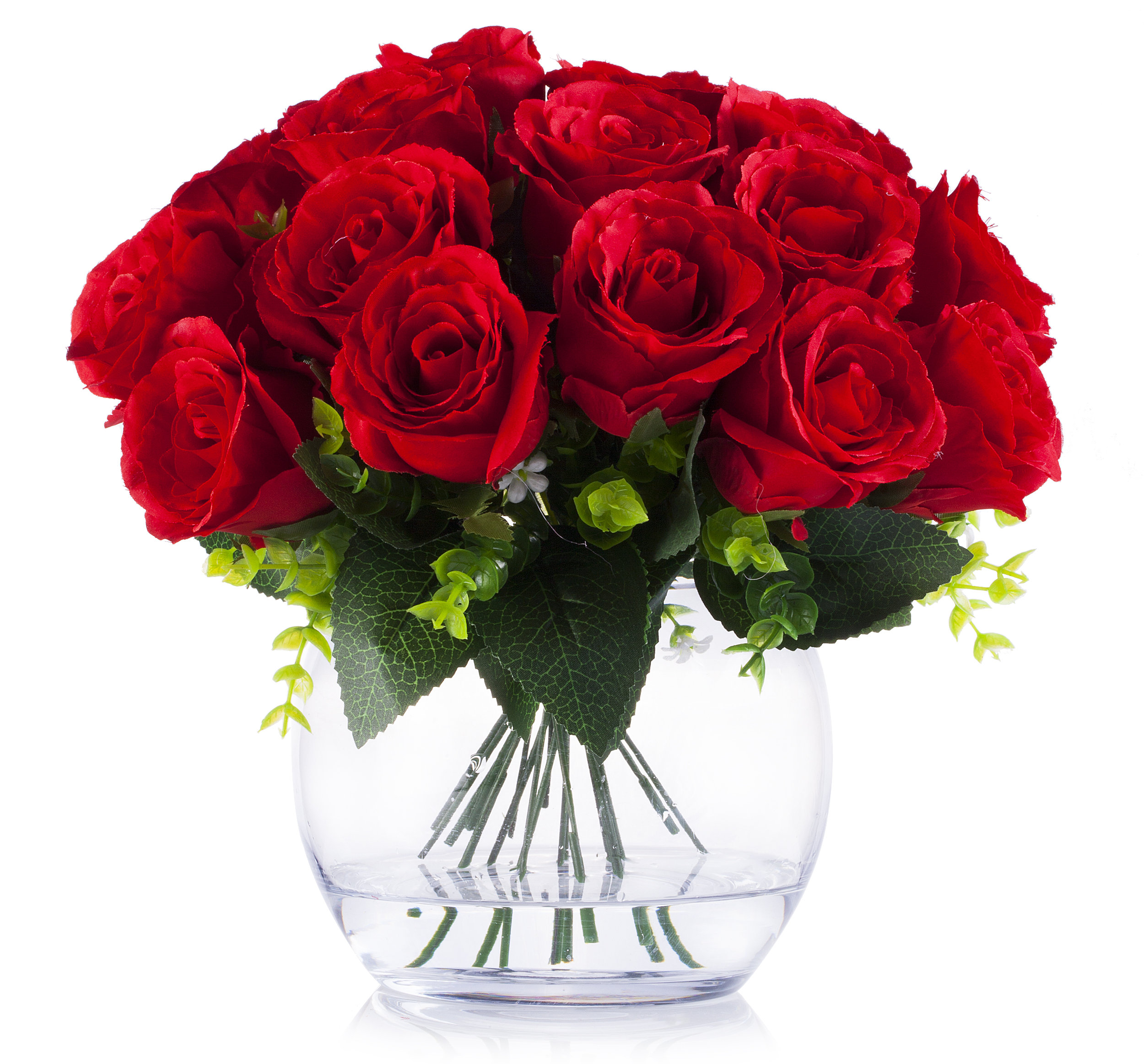 House of Hampton® 18 Heads Roses Floral Arrangement and Centerpiece in ...