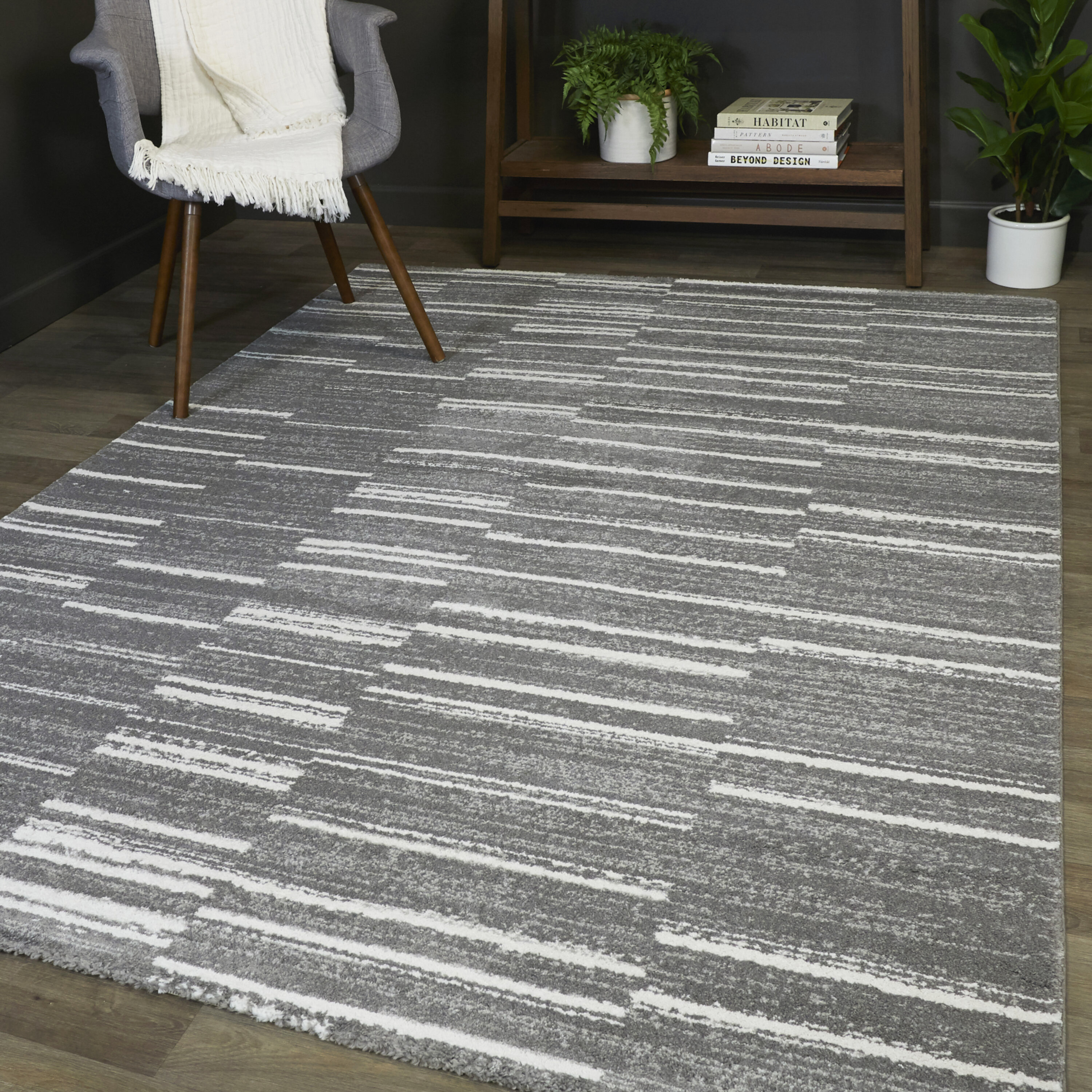 Latitude Run® Abstract Gray Area Rug Wayfair