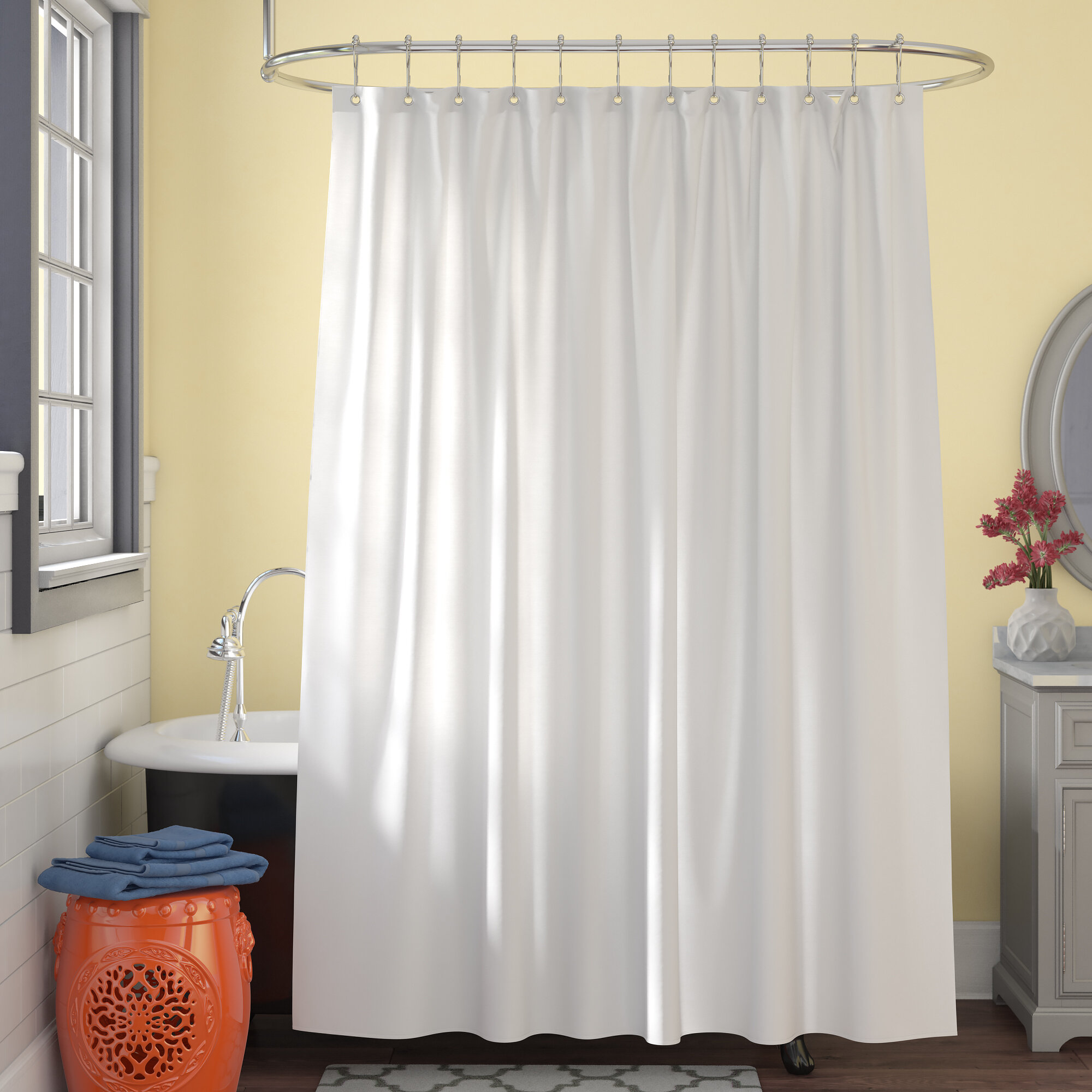 Symple Stuff Microban Microfiber Fabric Single Shower Curtain Liner &  Reviews | Wayfair