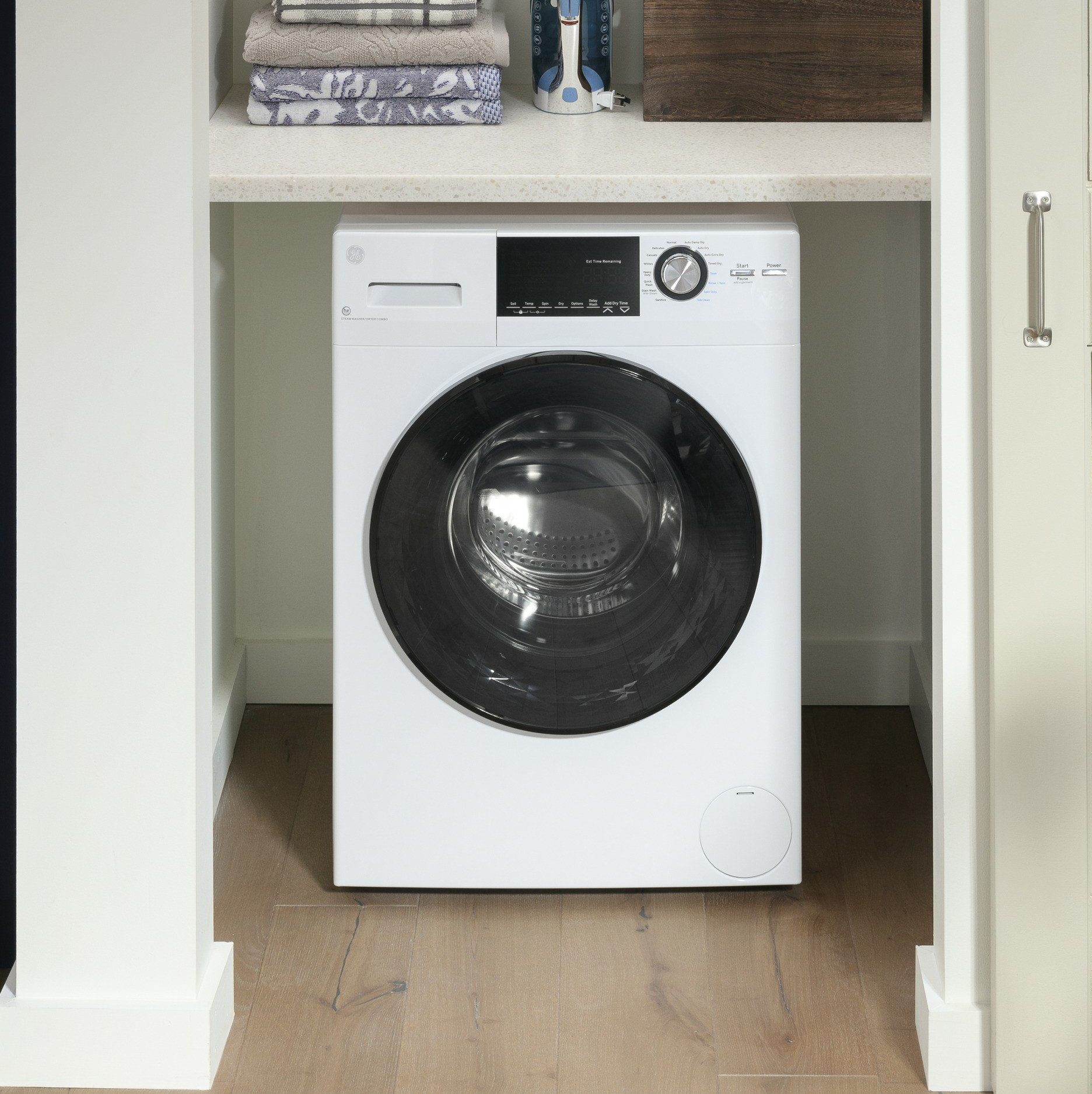 GE Appliances AllInOne Combo Unit with 2.4 Cubic Feet Front Load Washer and 2.4 Cubic Feet