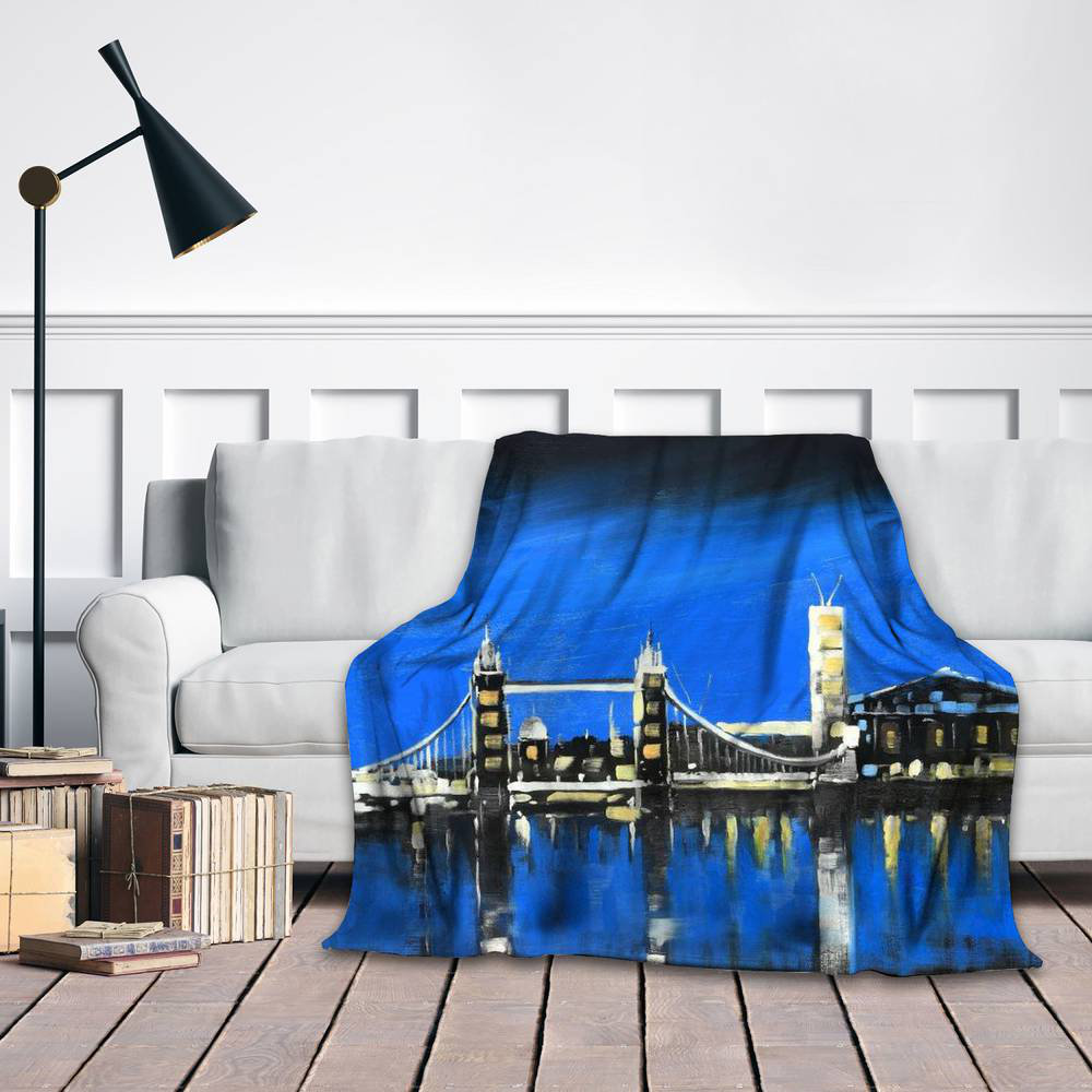 Begin Edition International Inc. Blue Skyline of London Blanket Wayfair