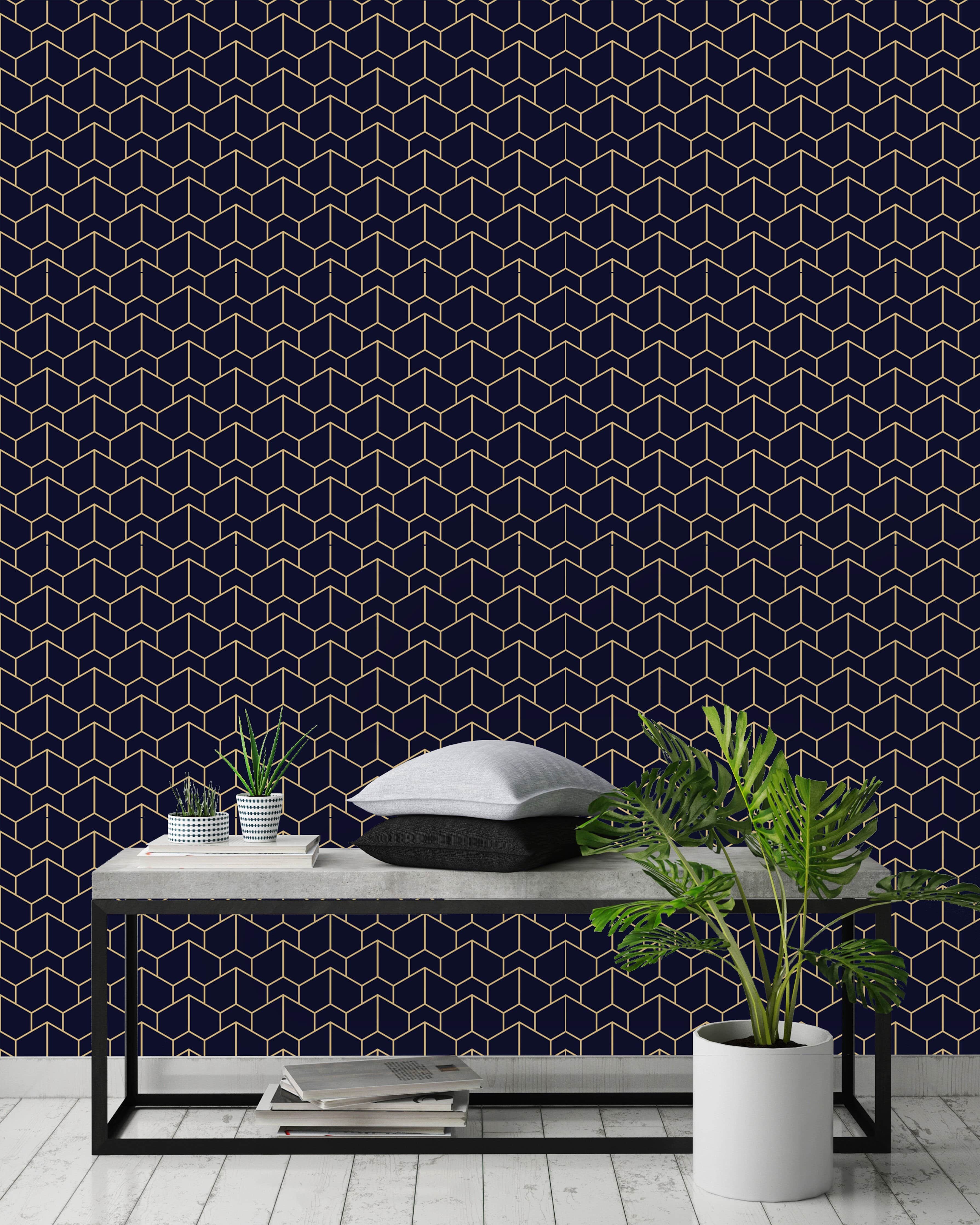 Everly Quinn Lavanna Peel & Stick Geometric Wallpaper | Wayfair