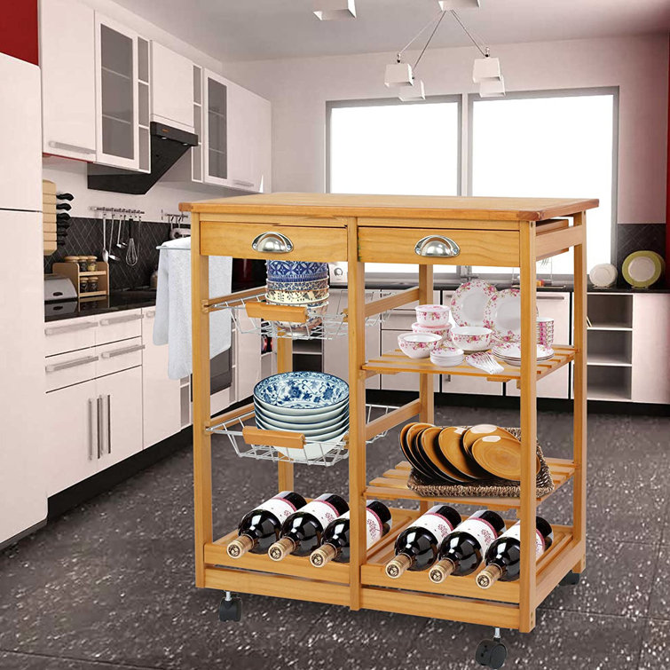Red Barrel Studio® Shouko 14.75'' Wide Rolling Kitchen Island ...