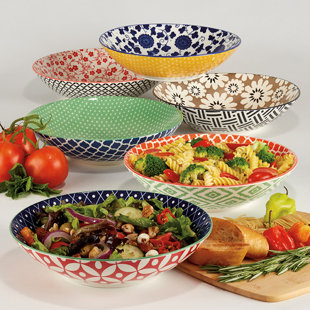 Set of 6 Livingware 15 oz Rosemarie Soup/Salad Bowl 