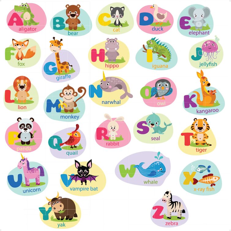 Zoomie Kids Animal Alphabet Wall Sticker 