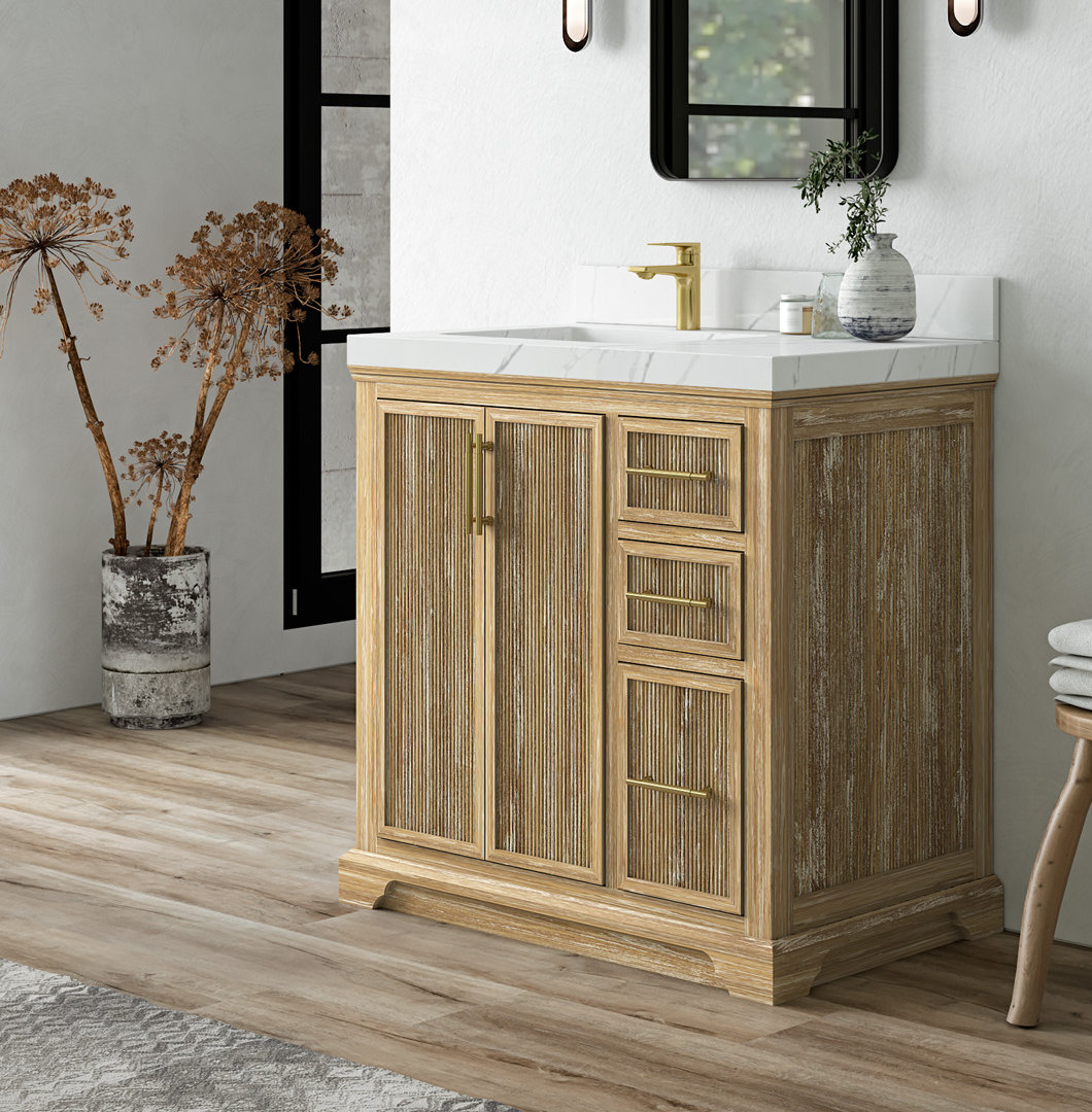 Rosalind Wheeler Bahiyah 36'' Freestanding Single Bathroom Vanity with