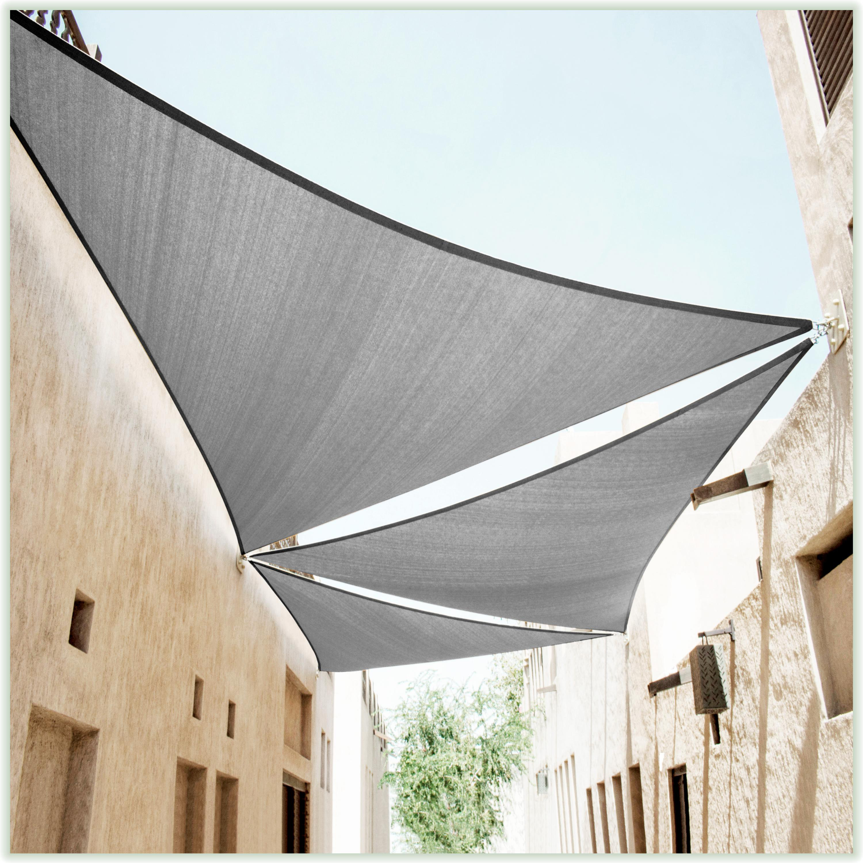 12' X 12' X 17' 190 GSM Beige Right Triangle Sun Shade Sail