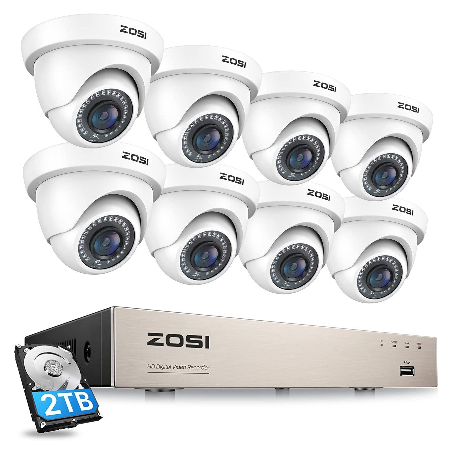 ZOSI Security Cameras Video Enabled Dusk to Dawn Wall Pack with Motion