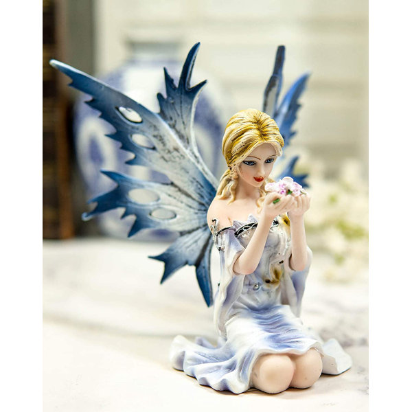 Ebros Frost Flake Winterfee Figur - 11,4 Cm Hoch, Handbemalt Aus Polyresin, Mit Kristallkugel