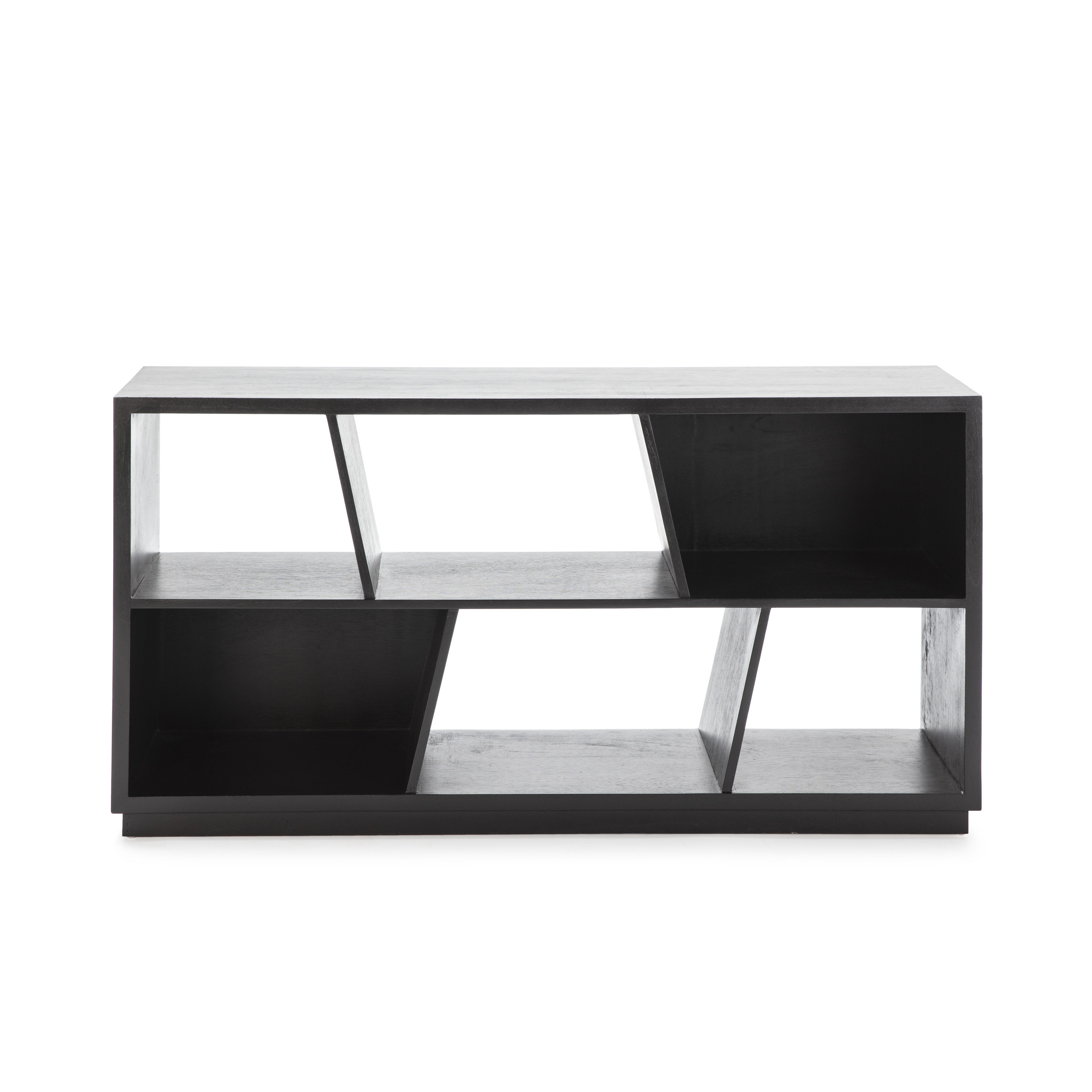 Ebern Designs Helio 79Cm H x 152Cm W Wood Geometric Bookcase Wayfair