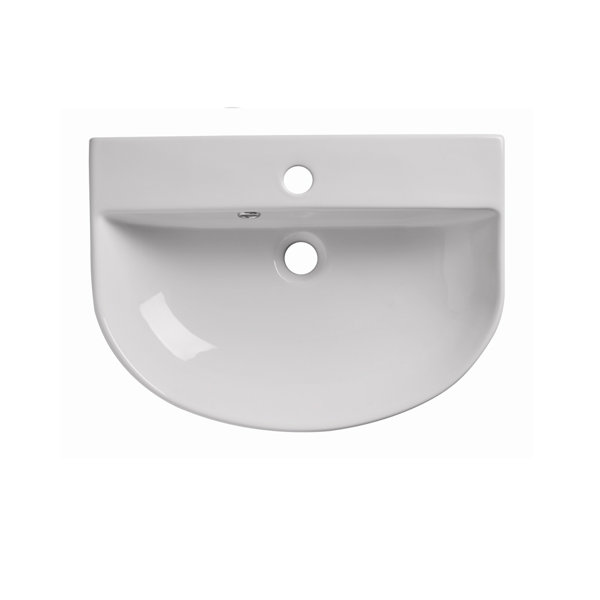 Tavistock Orbit 385Mm White Ceramic U-Shaped Semi-Recessed Basin ...