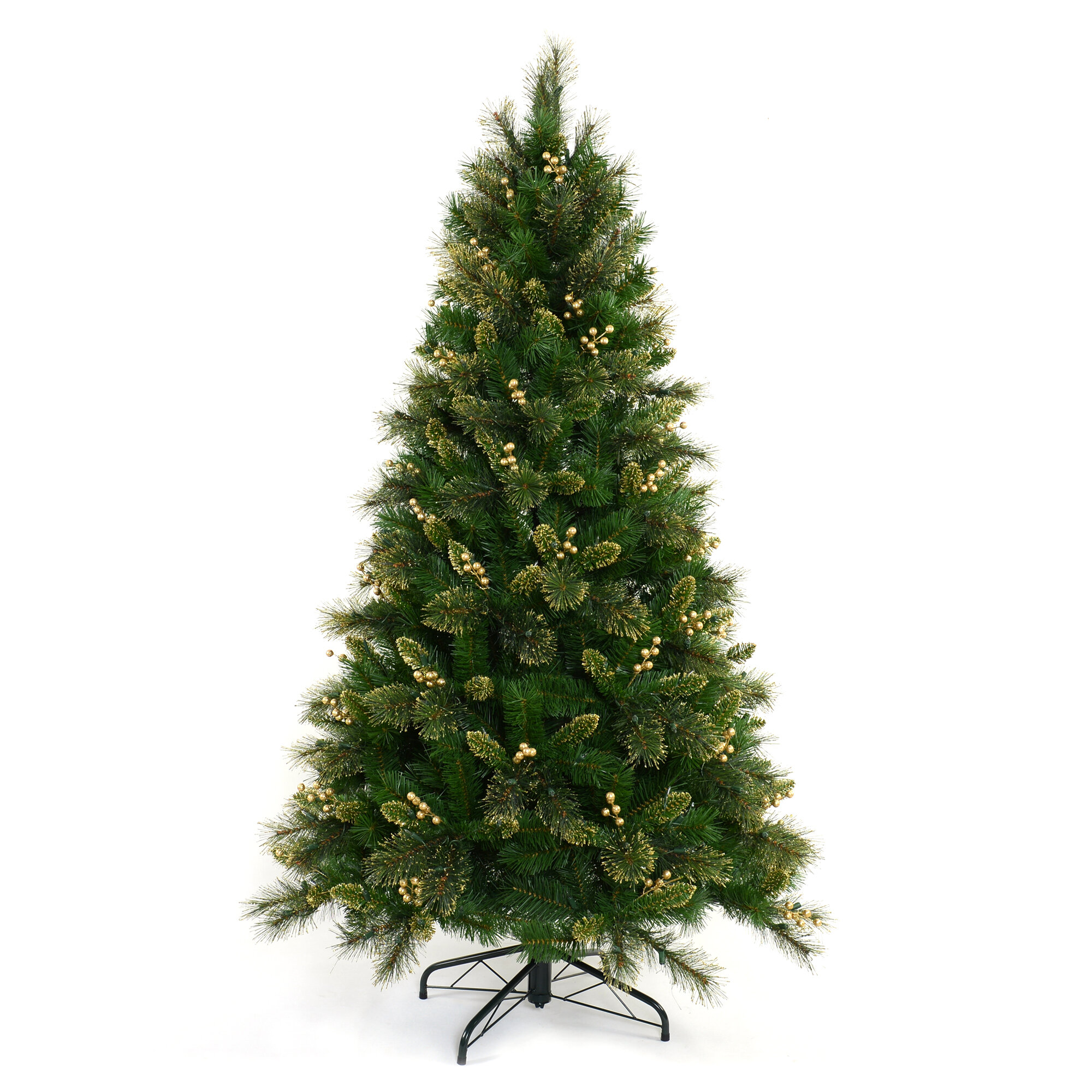 Tall Glitter w/pine tree Santa 