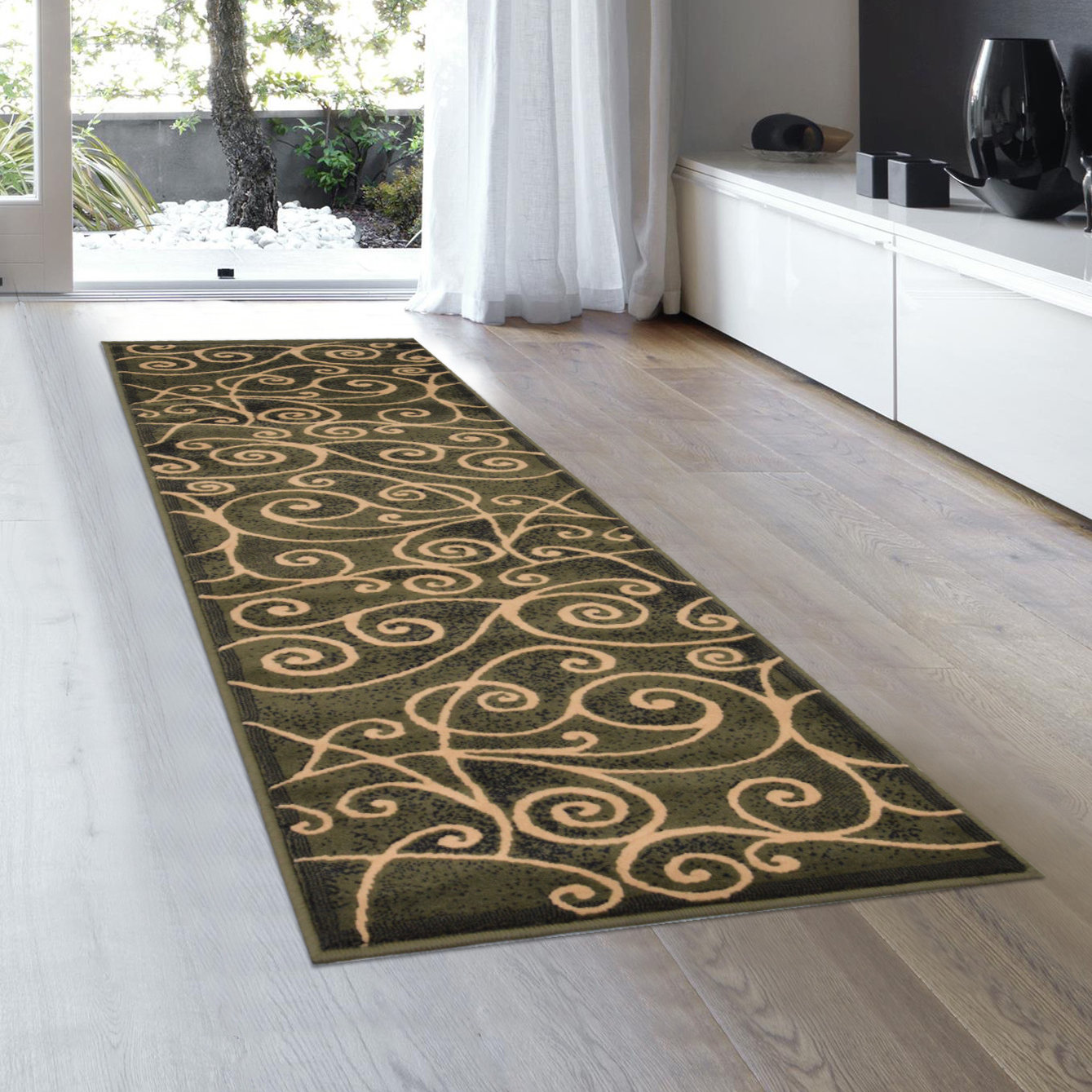 Winston Porter Whitaker Abstract Area Rug in Sage Green & Reviews Wayfair