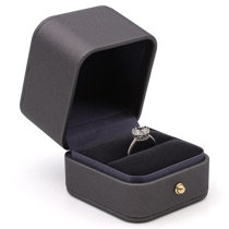 Proposal Engagement Ring Box Jewelry Wedding Rustic Gift Wooden Case Diamond 
