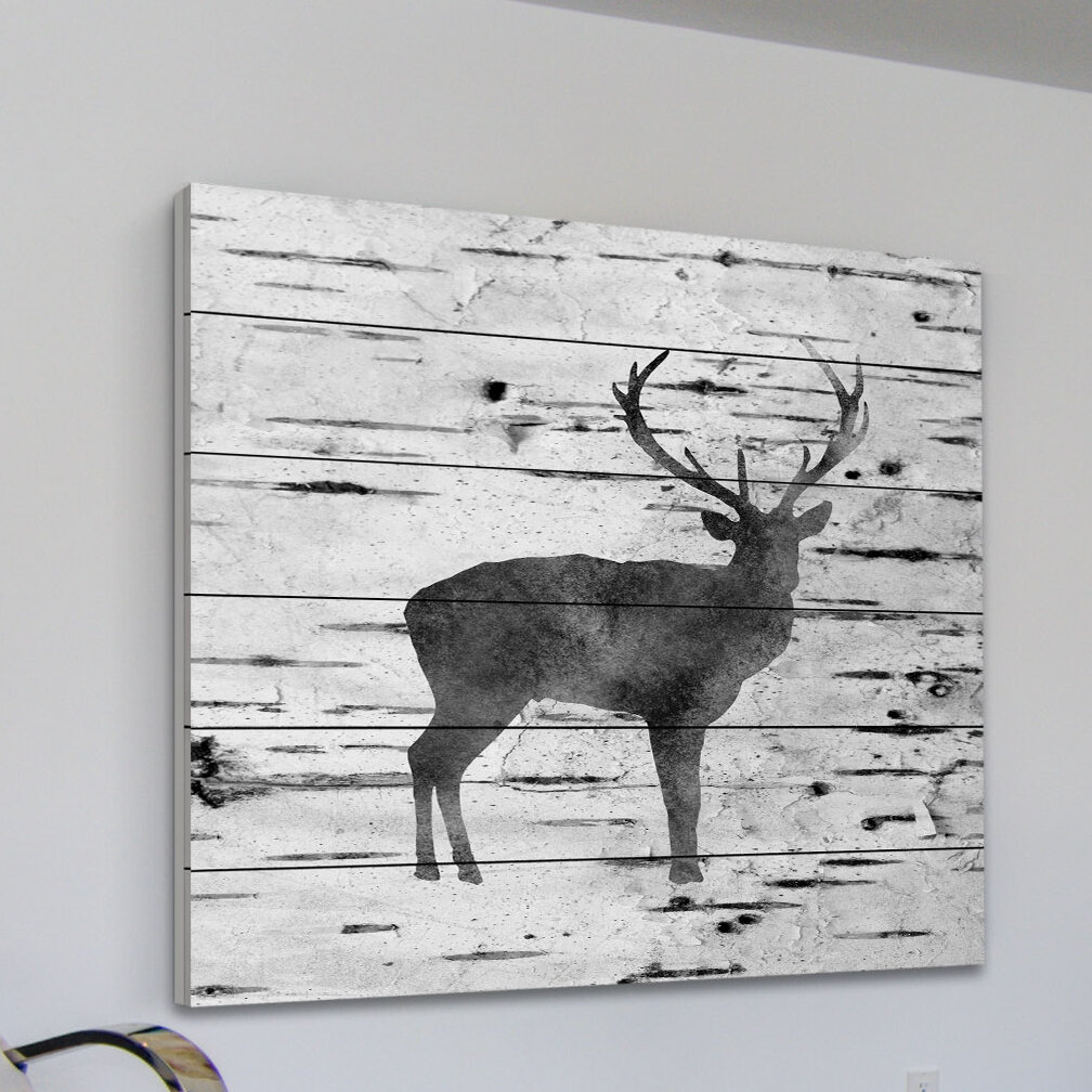 Marmont Hill Deer Birch Bark by Amanda Greenwood - Graphic Art on Wood ...