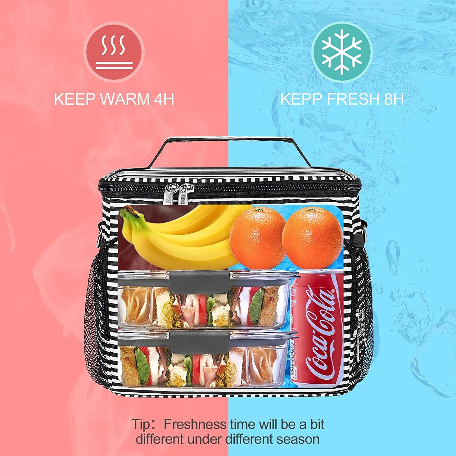 US Lunch Bag Insulated Cooler Picnic Storage Box For Work Men/Women Kids School 