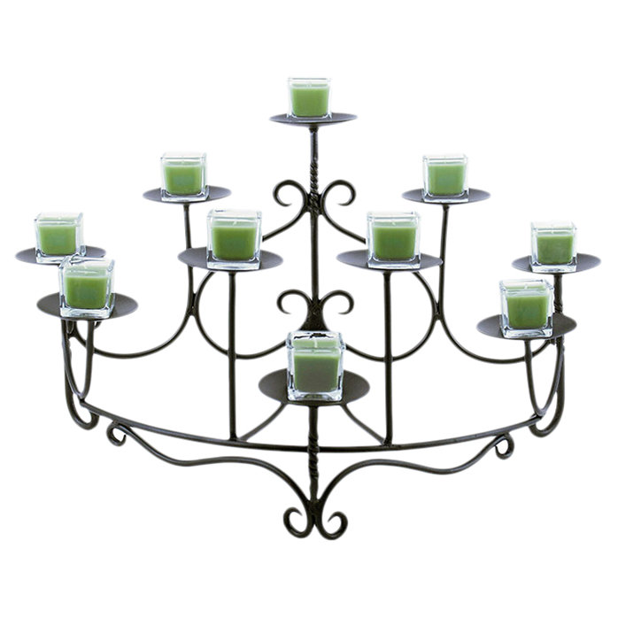 Charlton Home® 14'' H Iron Fireplace Candelabra & Reviews Wayfair