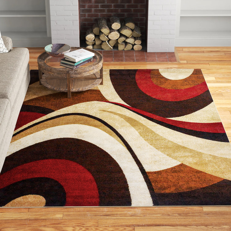 America Abstract Red Pattern Floor Area Rug Soft Modern Carpet Mat ALL SIZES! 