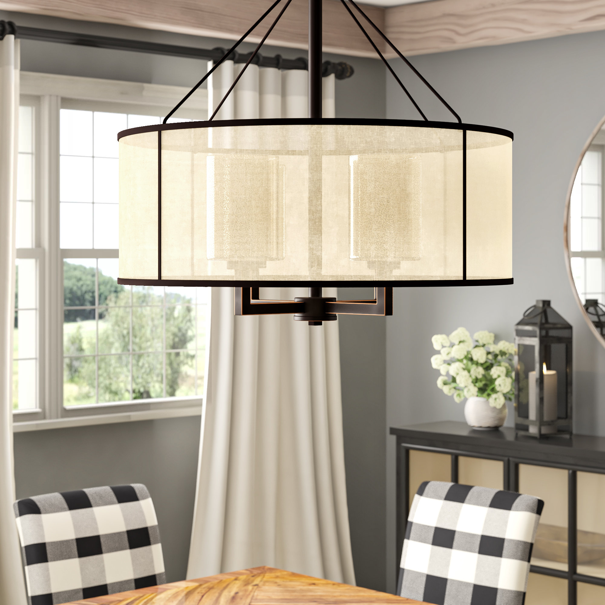 Gracie Oaks Rehan Pillar 4 - Light 