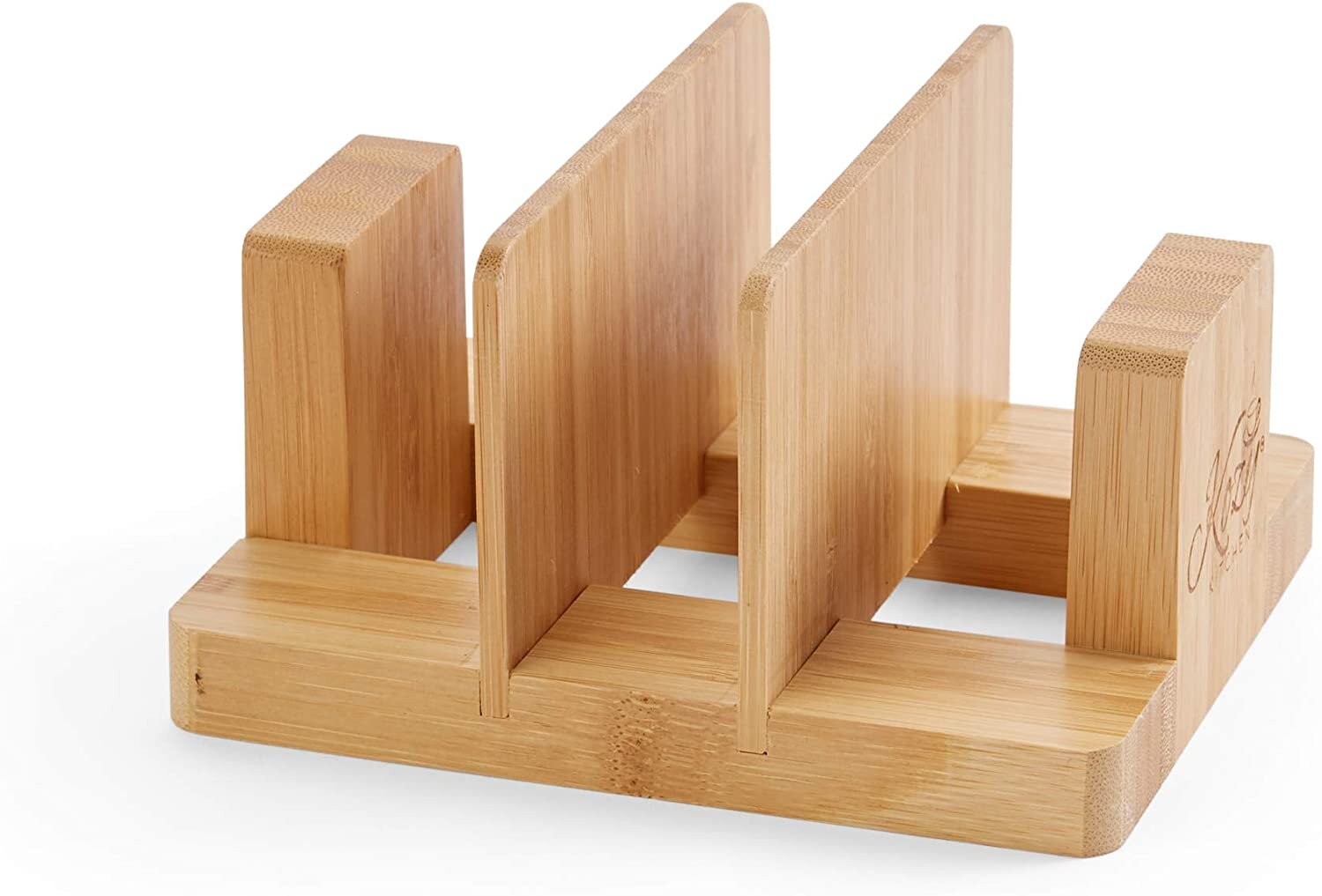 Bamboo Dish Rack,Pot lid/Plate/Cutting Board Organizer for Kitchen cabinets 