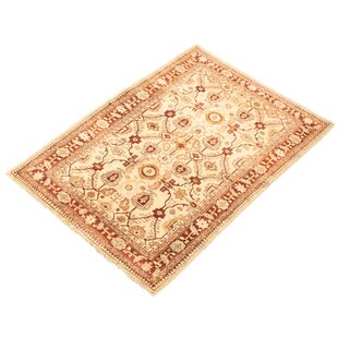One-of-a-Kind Lenglen Hand-Knotted 2010S 4'4" X 6' Wool Area Rug in Cream