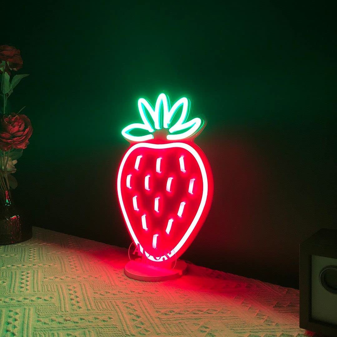AOOS CUSTOM Strawberry 12" LED Novelty Neon Sign Wayfair