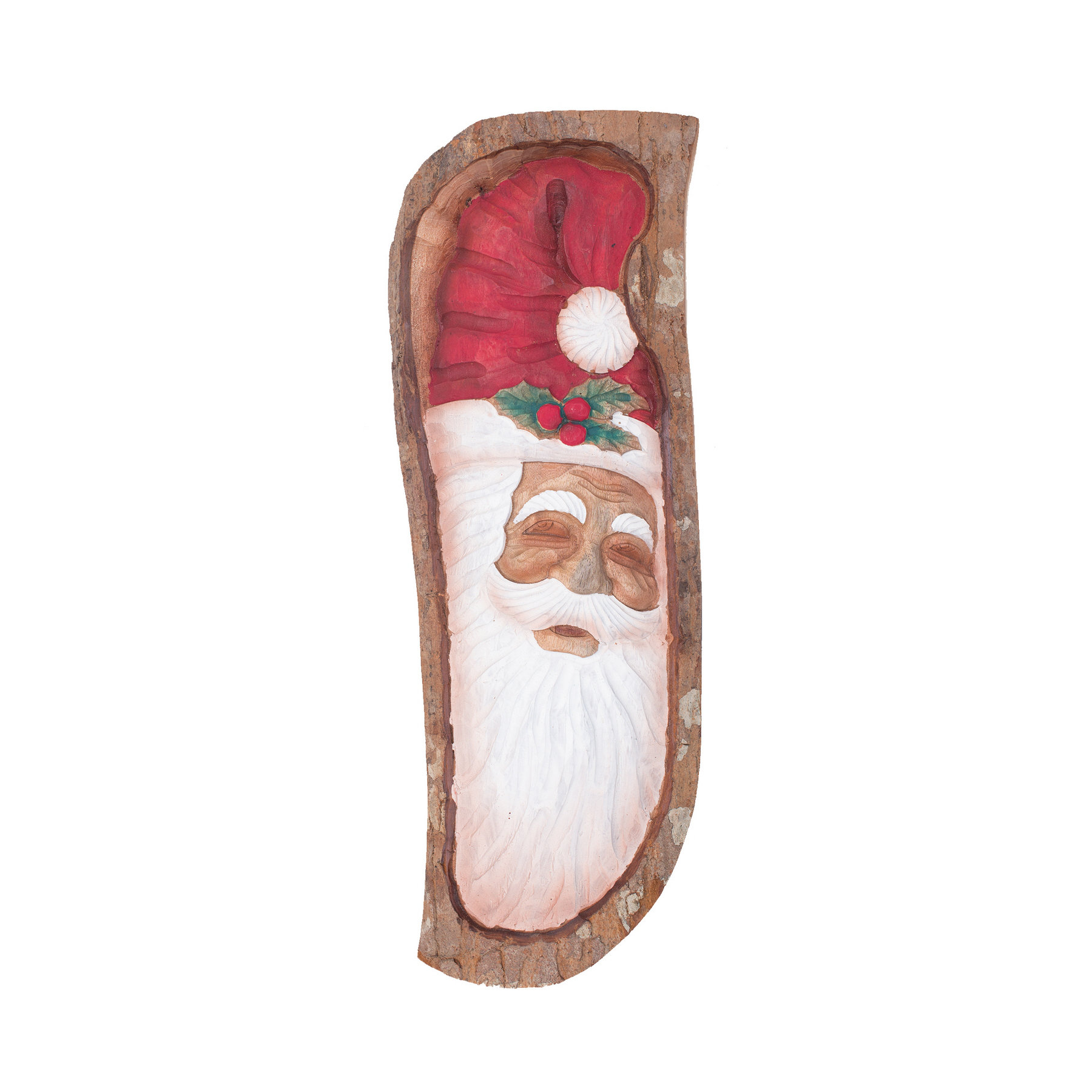 The Holiday Aisle® Wooden Bark Santa Claus Wall Décor Wayfair