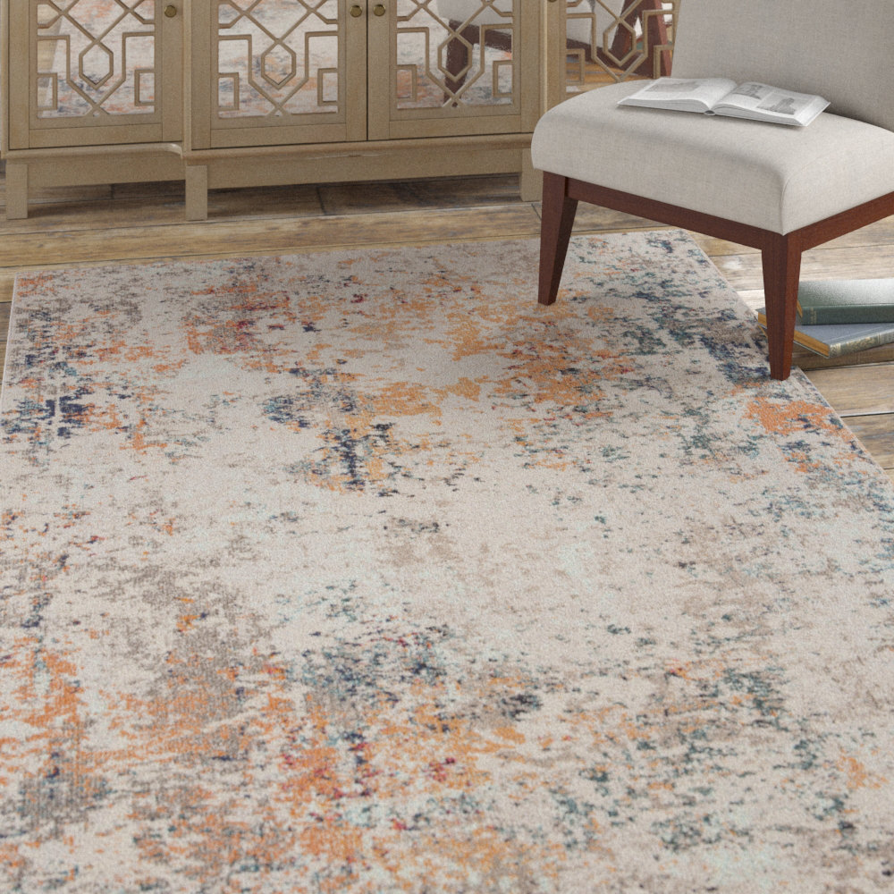 Langley Street Felty Abstract Gray/Beige Area Rug & Reviews Wayfair