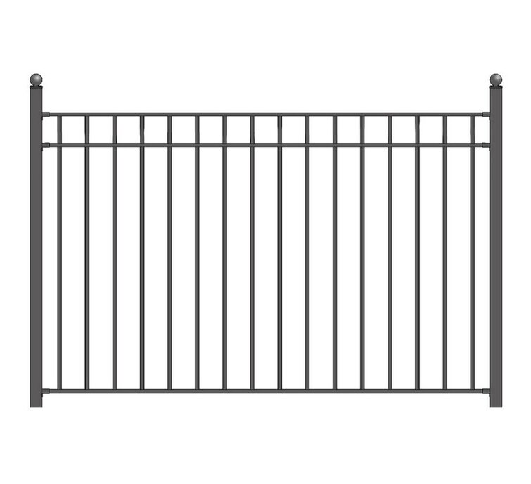 METAL FENCE PANEL X 1875mm WIDE  X 2370mm HIGH  X 1 