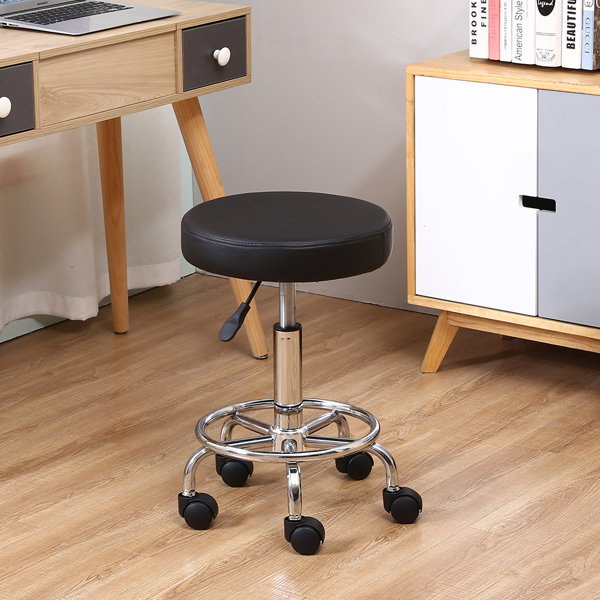 Easy to Clean! Desk Height, Black, 1 CHAIR MASTER Table Height Adjustable Round Stool for Labs Doctor and Dentist Offices Exam Rooms 