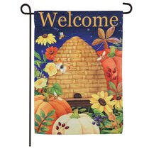 "EVERGREEN" HELLO FALL TRUCK LARGE SURDE REFLECTIONS FLAG free shipping 