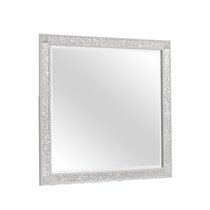 Large Sparkle glitter Mirror Bedroom Bathroom Hallway 2 Sizes 60x40cm & 90x60cm 