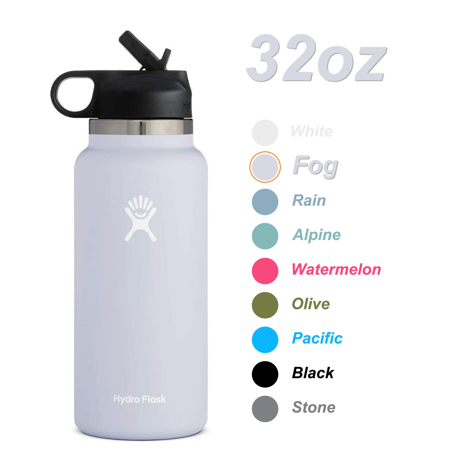 Hydro Flask Hydro Flask* Vacuum Insulated Stainless Steel Water Bottle Wide Mouth Travel 