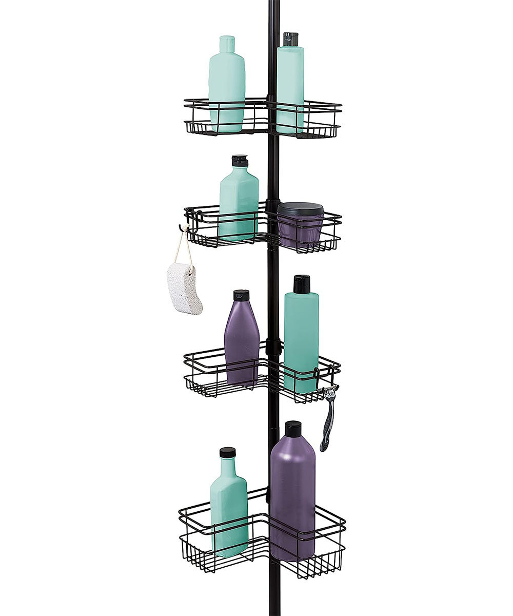 Rebrilliant Lidwina Tension Pole Stainless Steel Shower Caddy Wayfair