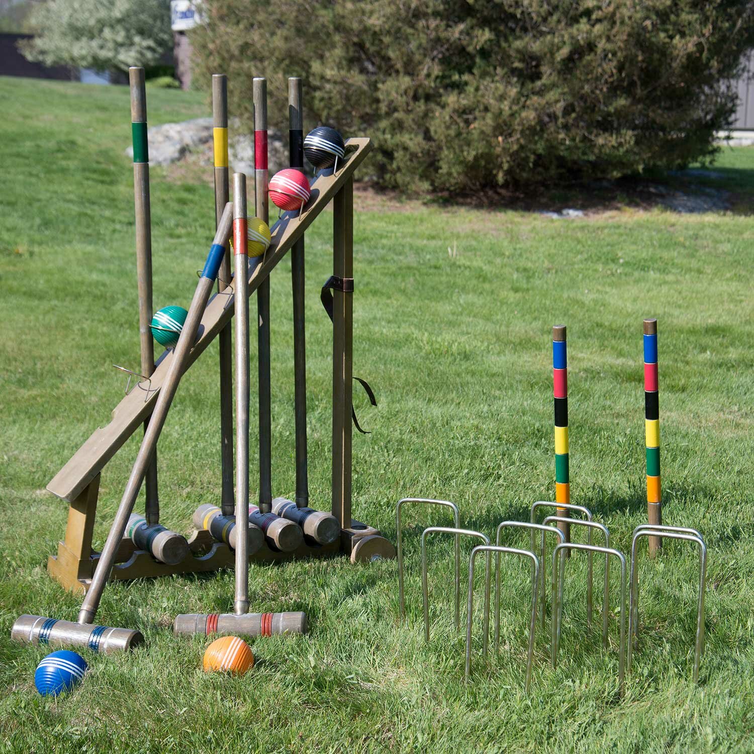 All Weather Balls, Includes Croquet Wood Mallets Franklin Sports Croquet Set 