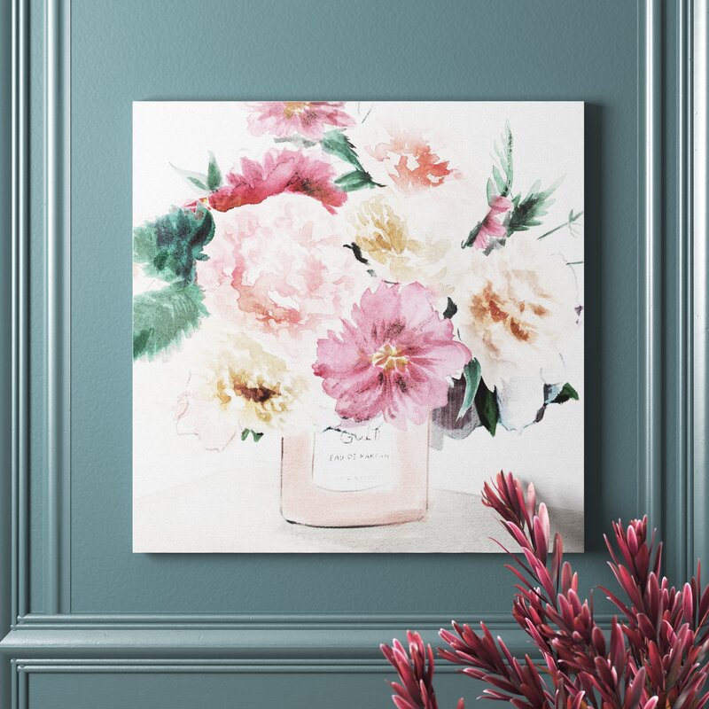 Pastel Flowers Spring - Wrapped Canvas Painting