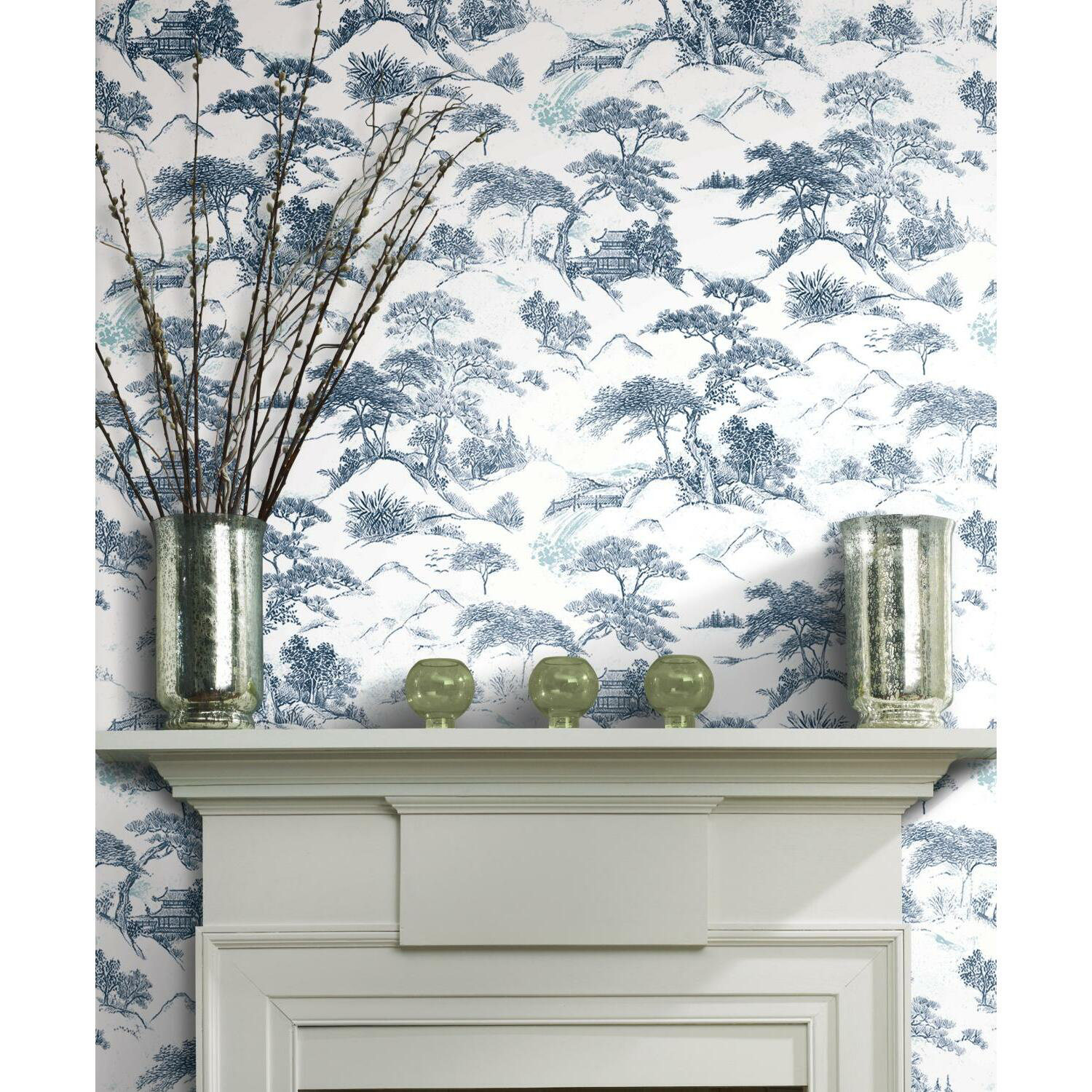 York Wallcoverings Peel & Stick Toile Wallpaper Wayfair