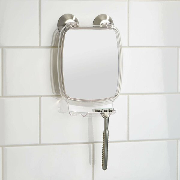 Bathroom Suction Wall Mirror Fog Shower Shave Make-up Shatterproof White Bright 