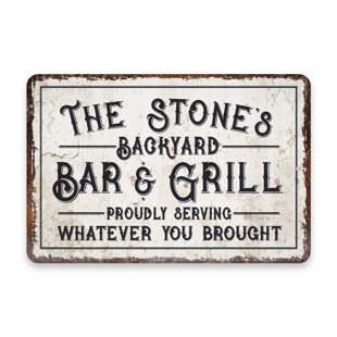 PERSONALIZED KITCHEN SIGN DURABLE ALUMINUM NO RUST FULL COLOR CUSTOM SIGN#015 