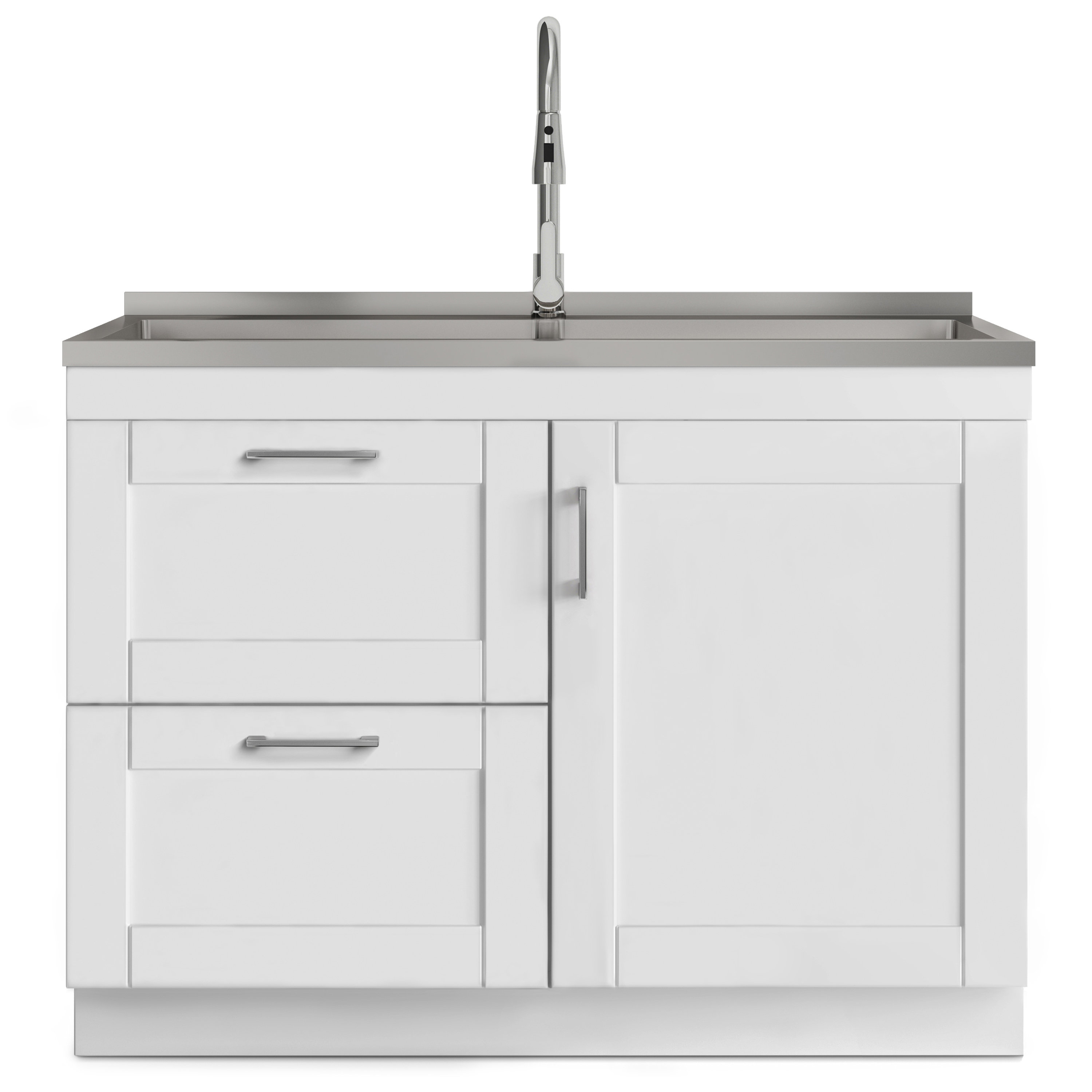 Simpli Home Modern Wide Shaker Transitional 46 inch Laundry