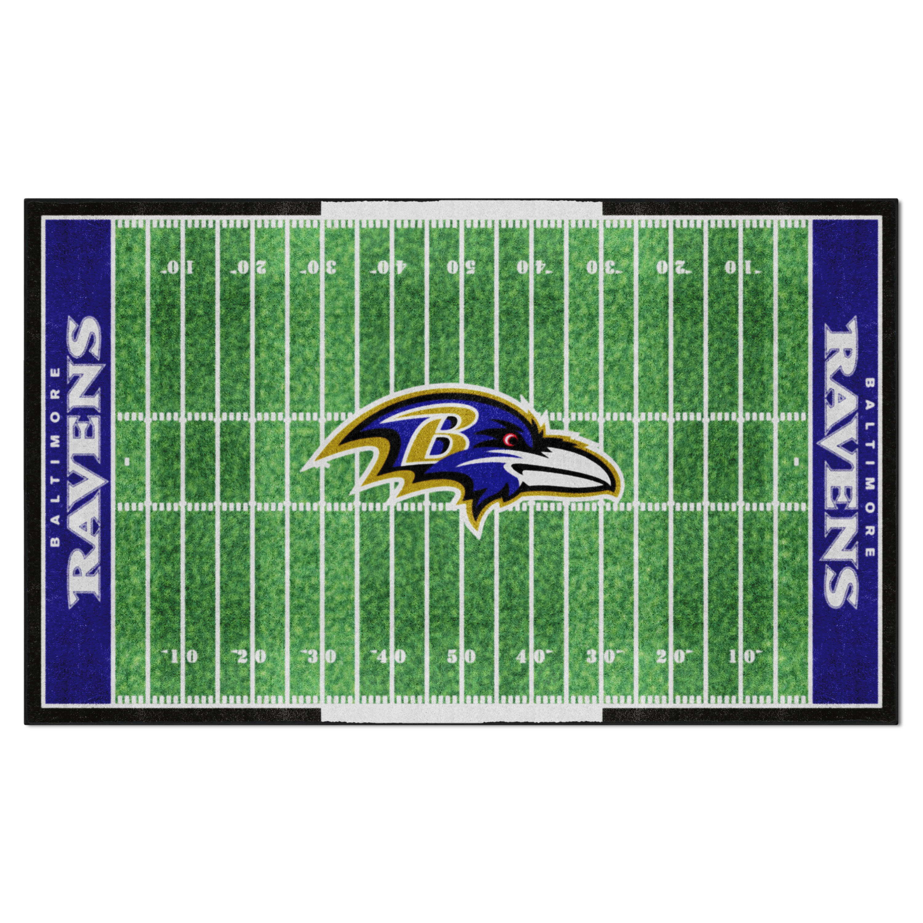 FANMATS Baltimore Ravens Field Runner Rug - 30" X 72" NFL Team Carpet For Game Room Or Man Cave