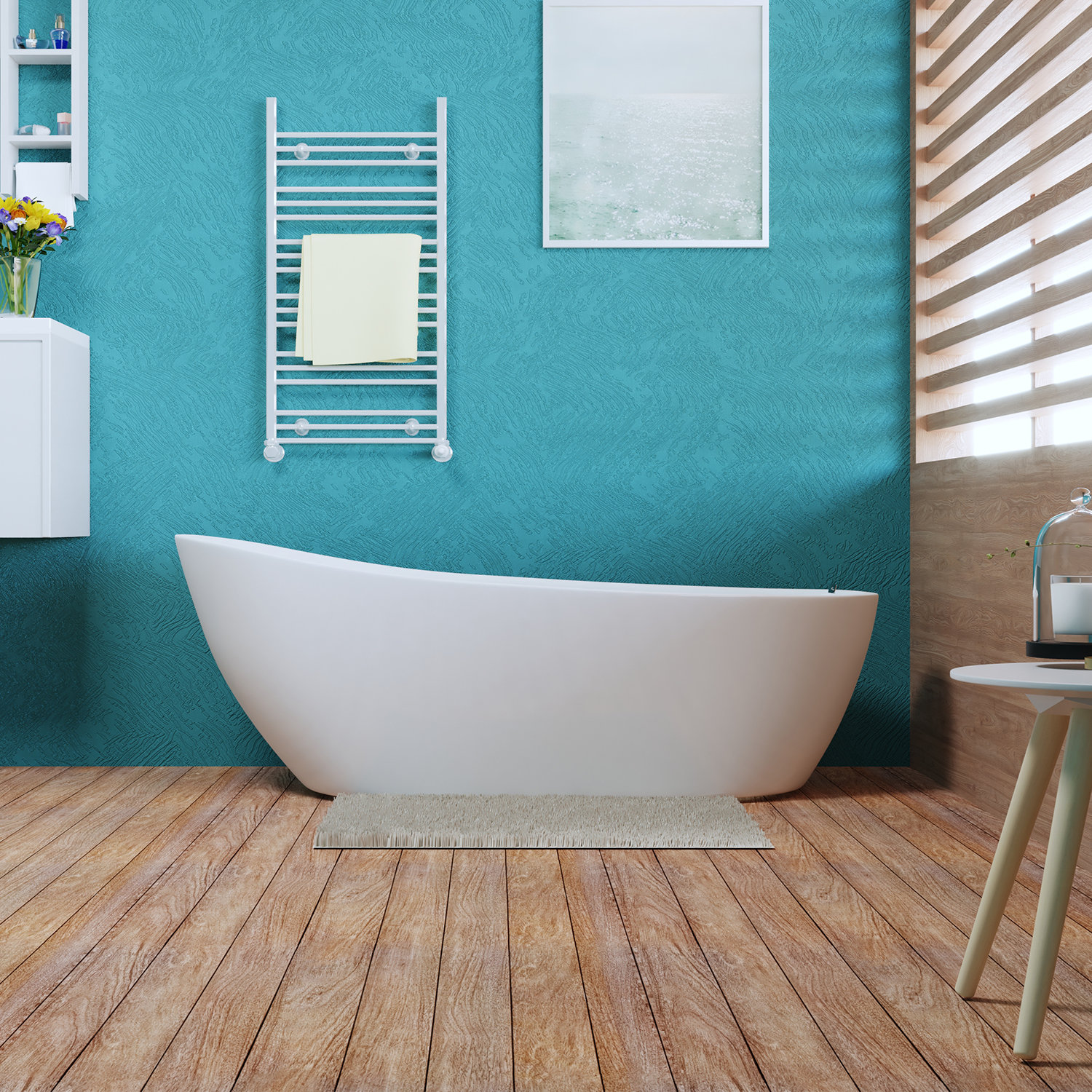 Waterpar 63'' x 27.5'' Freestanding Soaking Acrylic Bathtub Wayfair