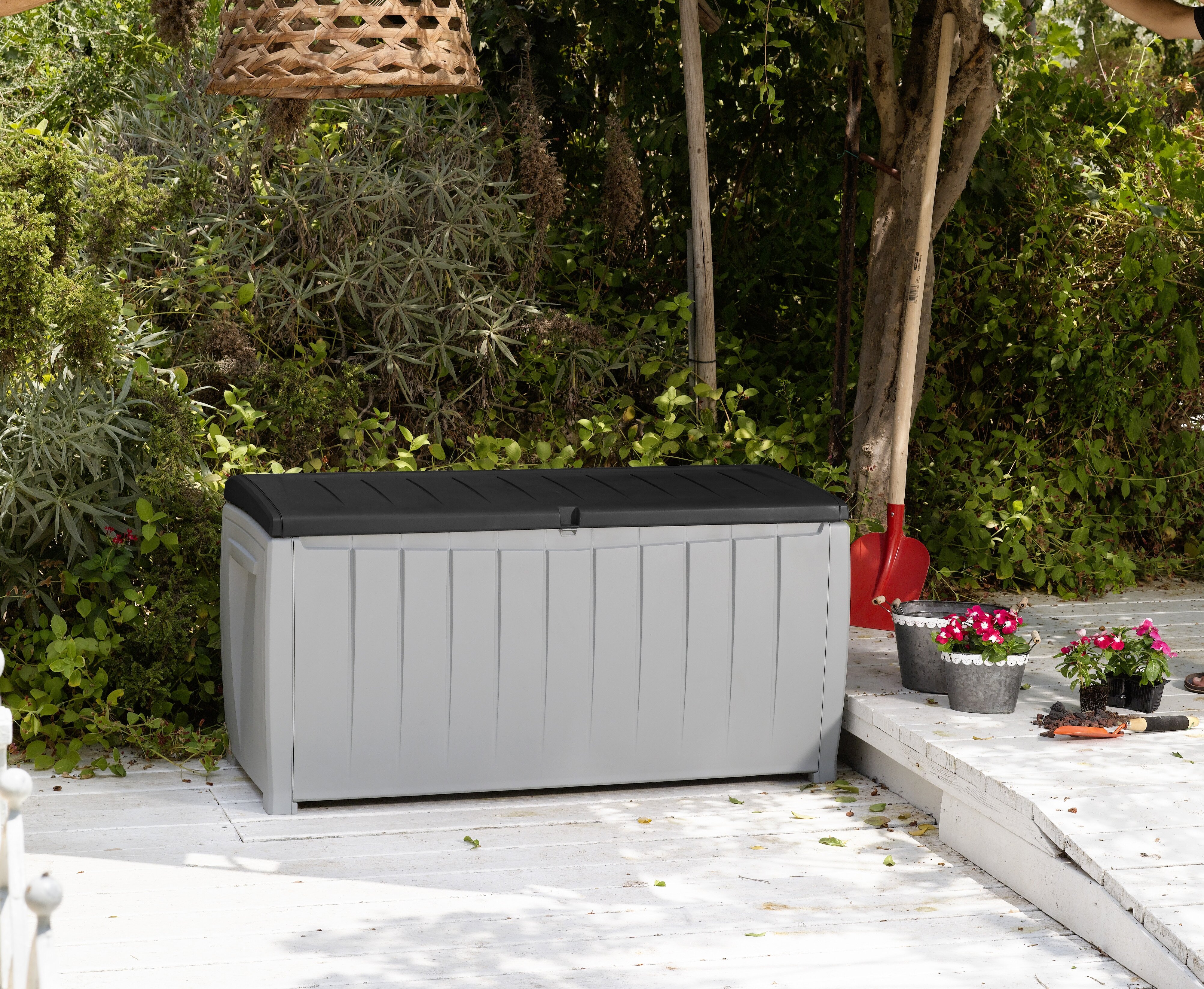 Waterproof Storage Plastic Garden Box 290L Outdoor Patio Deck Chest Durable Home 
