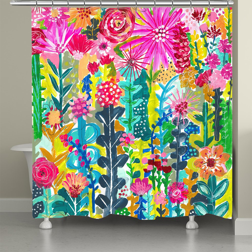 Bungalow Rose Hopperton Floral Single Shower Curtain & Reviews Wayfair