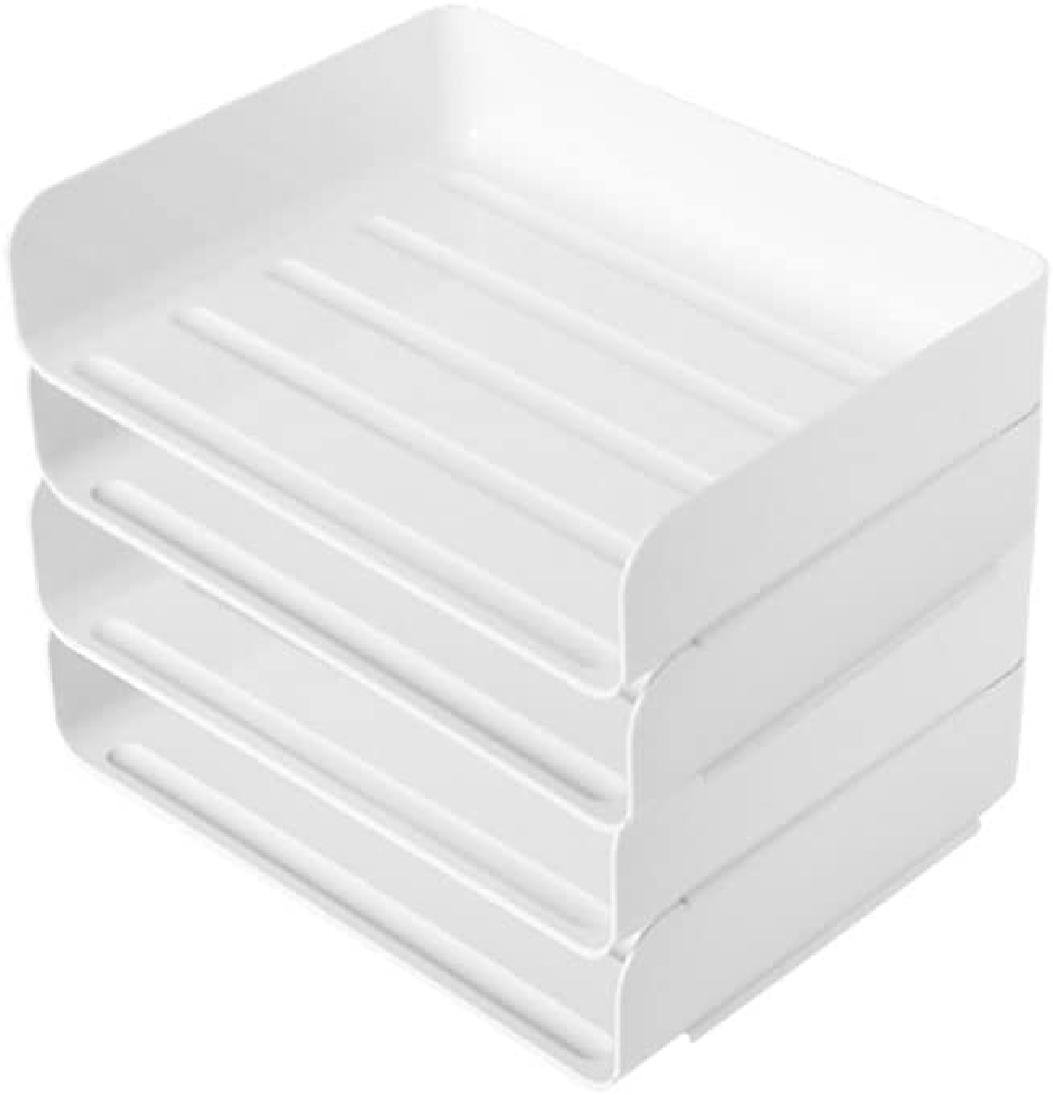 Inbox Zero Stackable White Paper Trays. Desktop Racks ,For Desk File