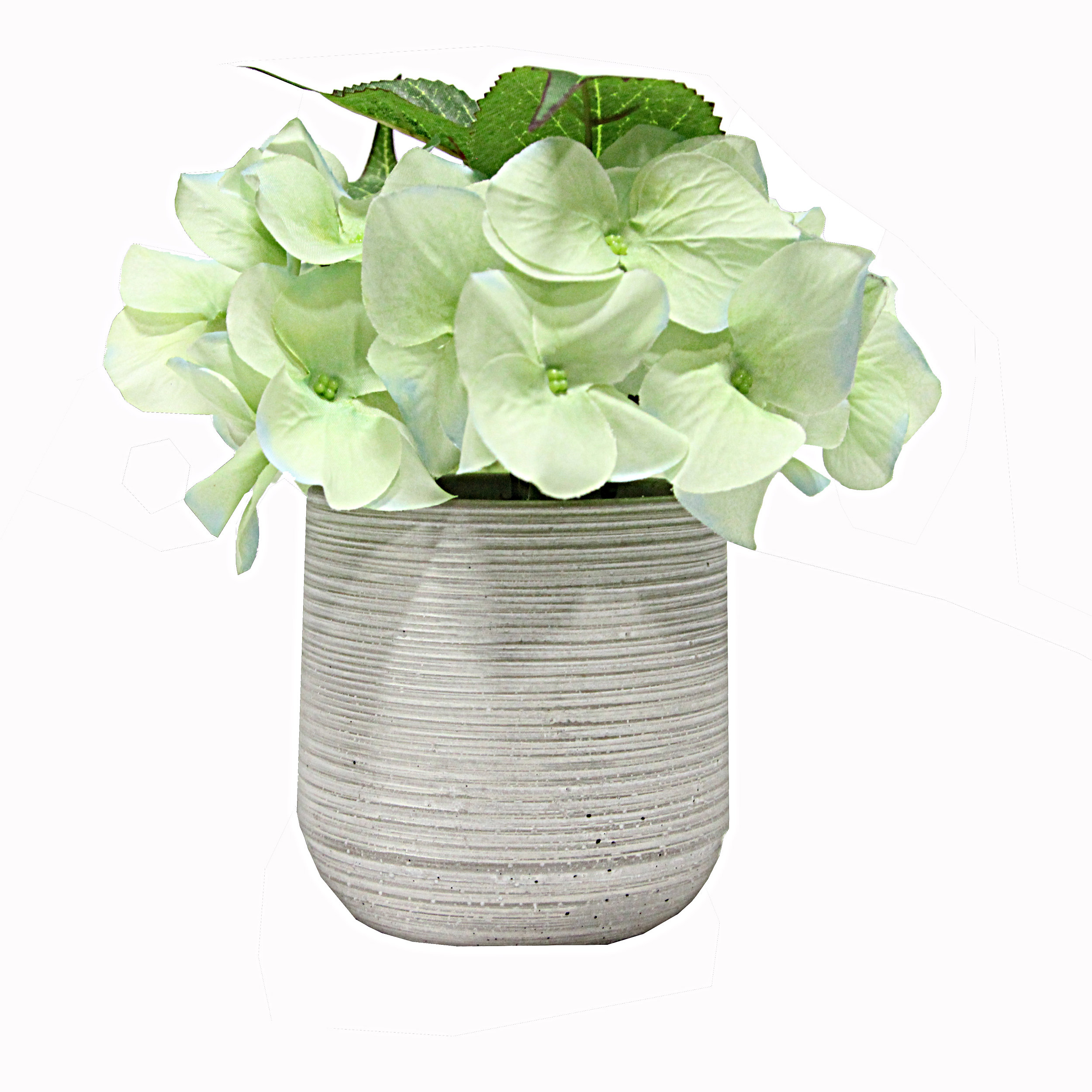Rosecliff Heights Faux Tabletop Hydrangea Floral Arrangement in Pot